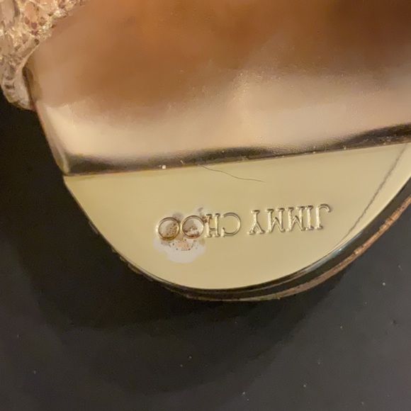 Jimmy Choo Geranium Snake Print leather Panna size 39 - Picture 13 of 14